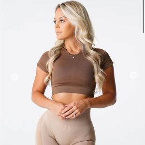 NVGTN mocha vortex seamless bra